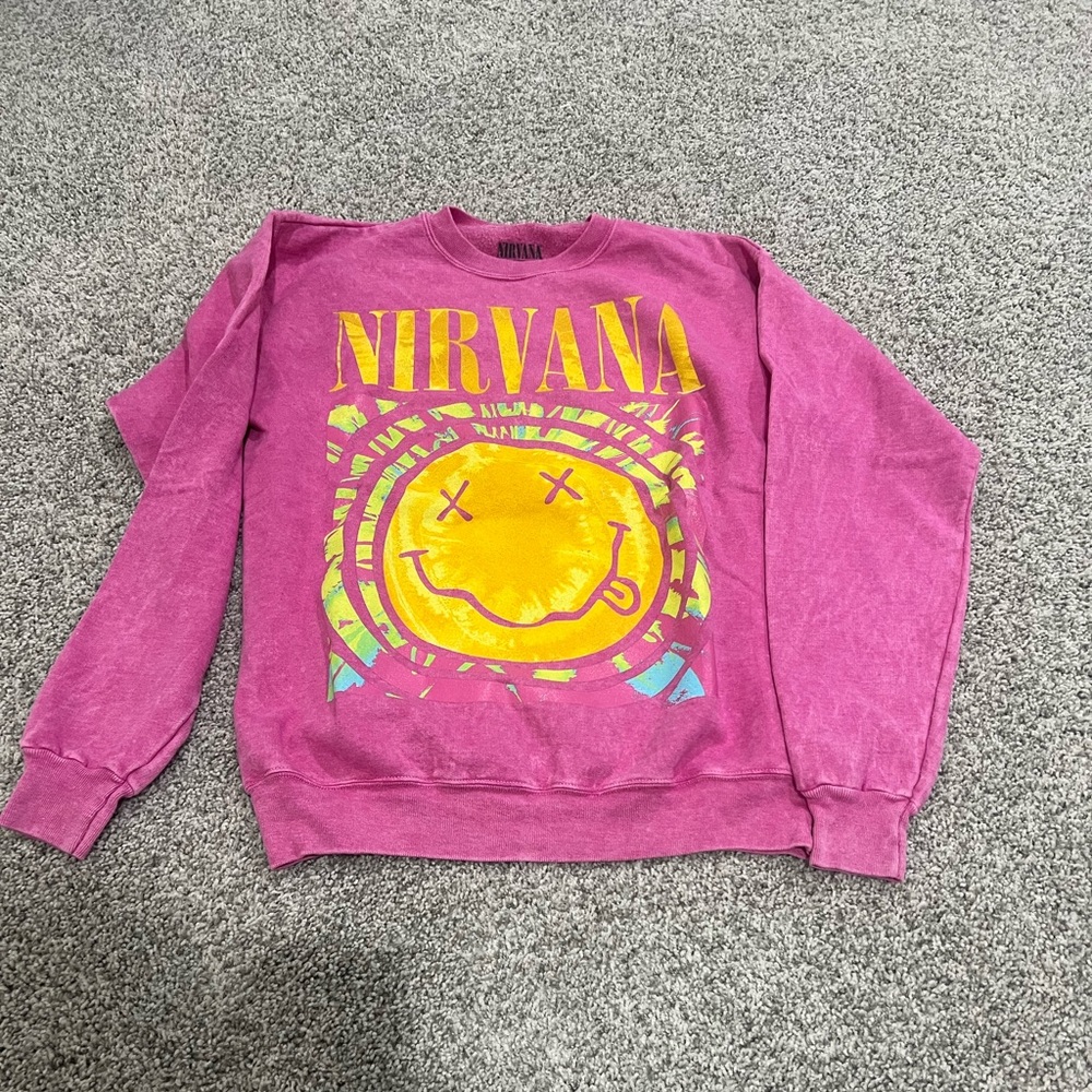 Urban Outfitters Pink Nirvana Sweatshirt